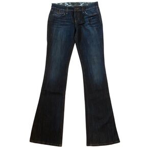 JOES JEANS Rocker Jeans Flare Leg Low Rise Pocket Flaps Buttons Blue Size 26